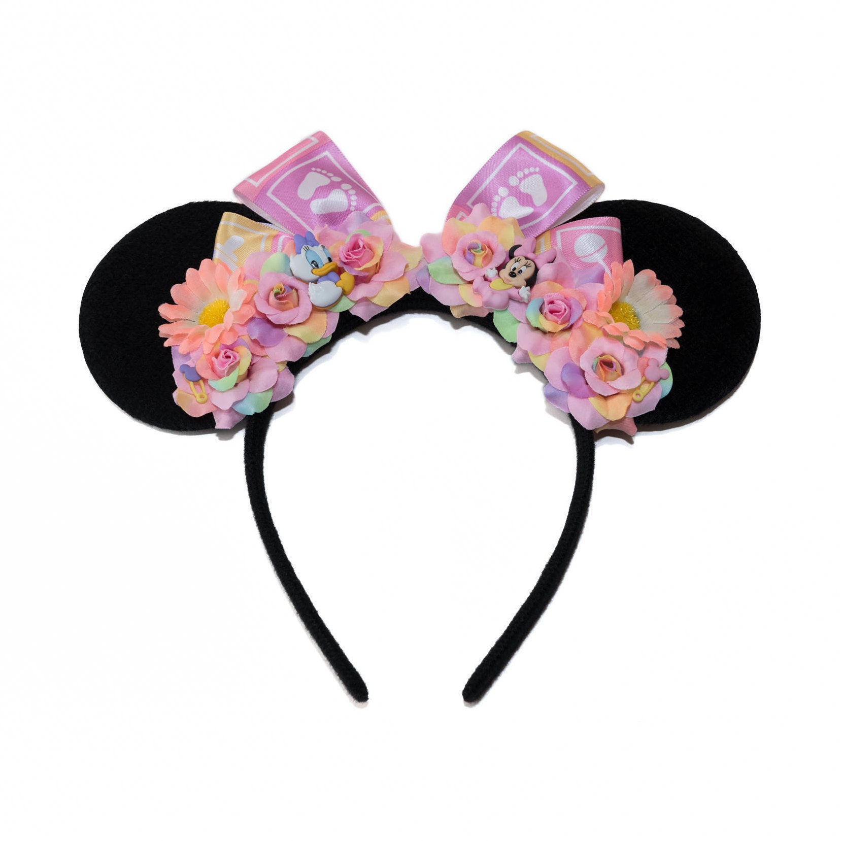 Baby Minnie Daisy Mouse Ears Headband Flower Mouse Ears Etsy