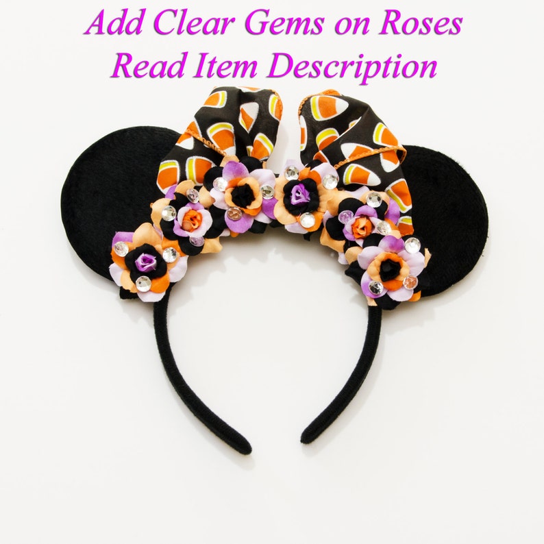 Flower Minnie Ears LED Minnie Ears Pink Black Mouse Ears Bridesmaid Minnie Ears Mickey Ears Wedding Minnie Ears Minnie Ears