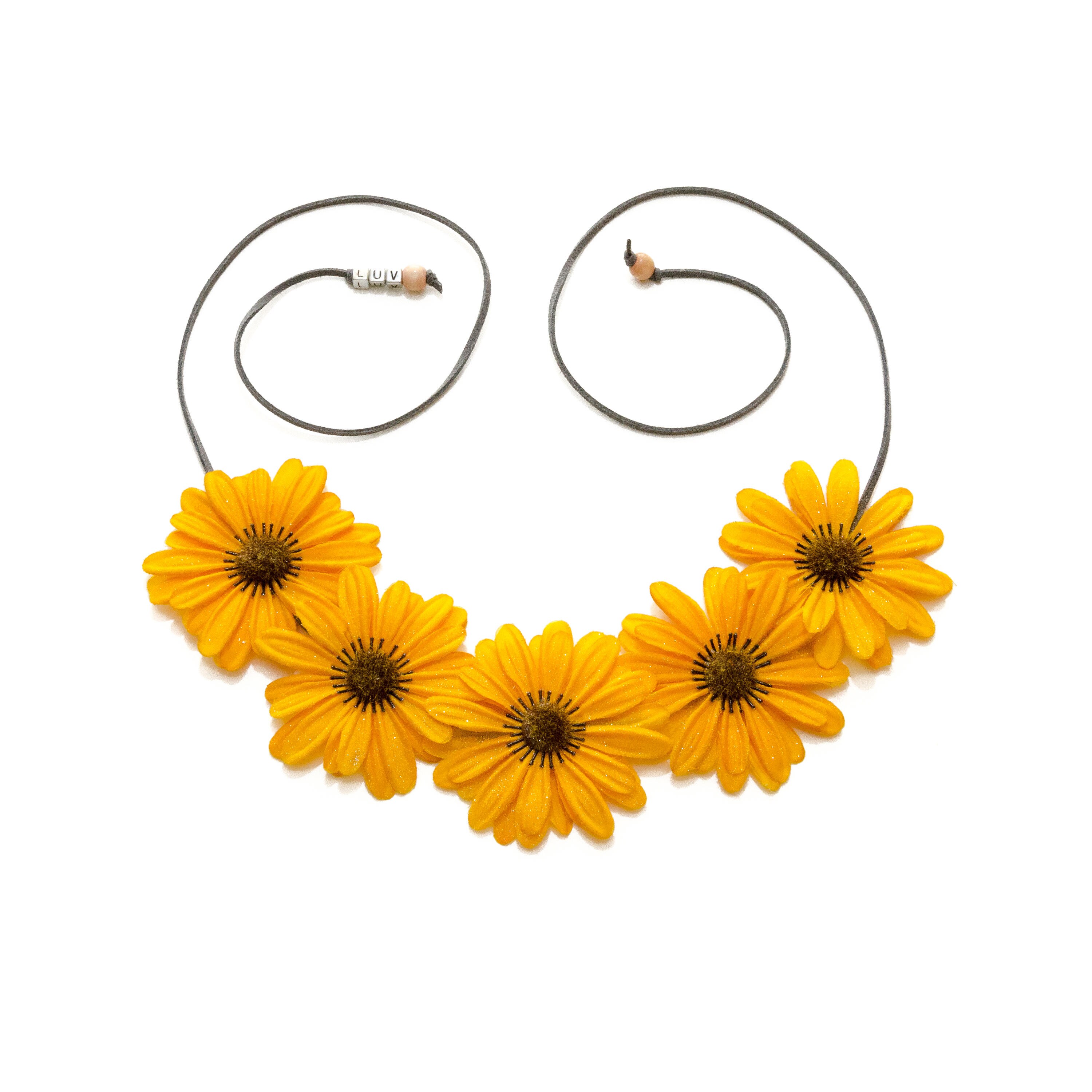 Autumn Yellow Daisy Flower Crown Flower Headband Hippie Etsy