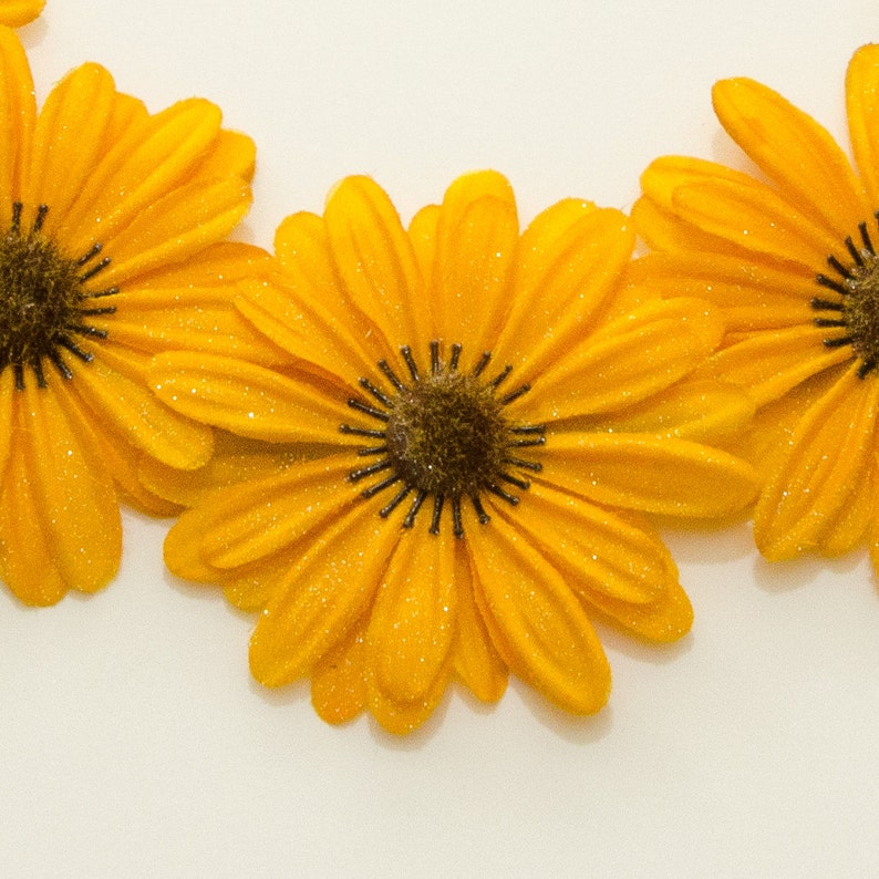 Autumn Yellow Daisy Flower Crown Flower Headband Hippie Etsy