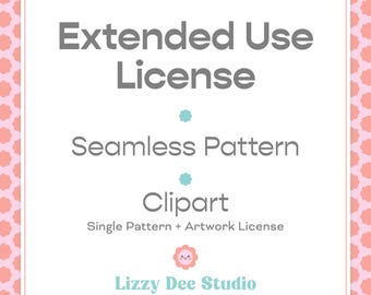 Extended Use License for 1 Seamless Pattern or Clipart Set by Lizzy Dee Studio