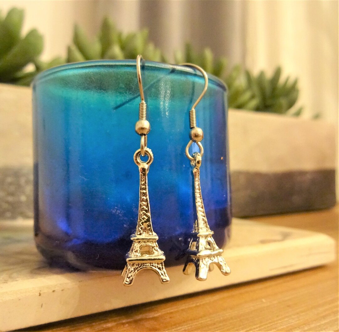 3D EIFFEL TOWER EARRINGS Paris Earrings Stainless Steel Etsy
