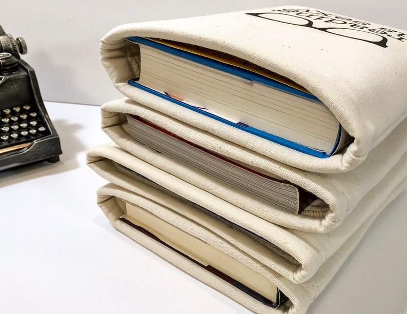 Padded book pouch with graphic: Book Nerd 3 sizes canvas image 2