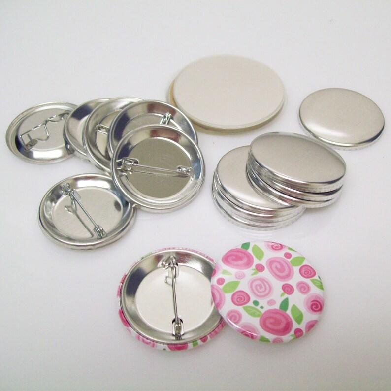 1-1/2 1.50 inch Complete Tecre Pin Back Button Parts for Button Maker Machines 500 pcs image 1