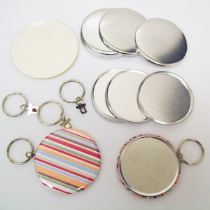 250 pcs 2.25&quot; Inch STD SPLIT Key Chain Parts for Tecre Button Maker Machines 2-1/4&quot;