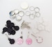 100 Black or White  1' Versa Back Zipper Pull Complete Button Parts - for use with Tecre 1' Button Maker Machine 