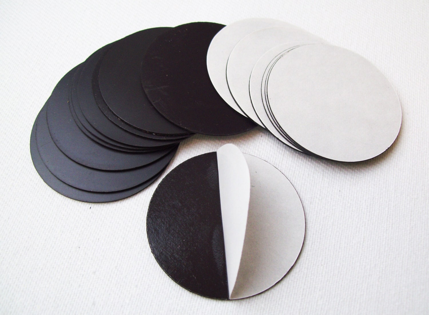 Round 2.625 Magnets with Peel and Stick Adhesive MAGNETS ONLY - 100 pcs