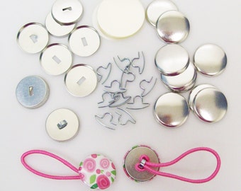 1" Pony Tail or Shoe Lace Button Parts for Button Maker Machines - 500 parts