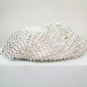 100 Shiny Silver Ball Chain Necklaces  2.4mm 24&quot; - Very Bright