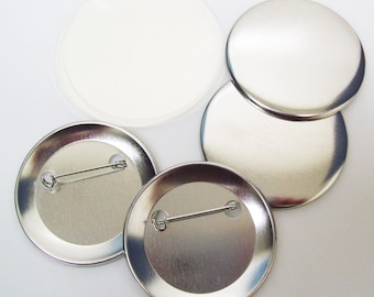 BAM Size 3" Pin Back Button Parts for Button Making Machines - 250 pcs