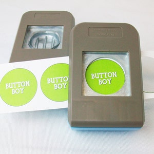 1.25&quot; Button Boy Double Level Hand Held Punch - for 1-1/4&quot; buttons- cuts circles 1.629&quot;
