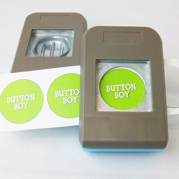 1.25" Button Boy Double Level Hand Held Punch - for 1-1/4" buttons- cuts circles 1.629"