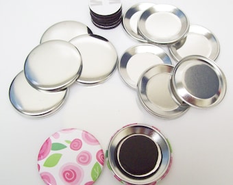1-3/4" (1.75 inch) Complete Rubber MAGNET Button Parts with Peel & Stick Adhesive -100 pcs