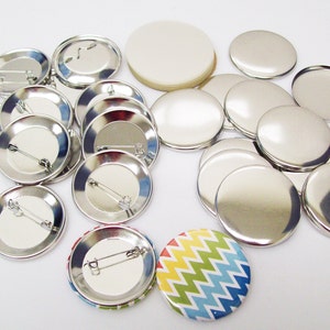 1-3/4&quot; (1.75 inch) Complete Tecre Pin Back Button Parts for Button Maker Machines - 100 pcs