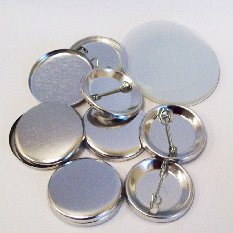 1000 Tecre 1.25 Inch Complete Pin Back Button Parts for use with Tecre 1-1/4 Button Maker Machine image 1