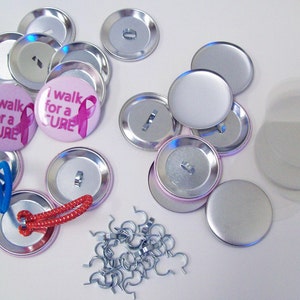 1-3/4 Inch 1.75 Pony Tail or Shoe Lace Button Parts for Button Maker Machines 250 parts image 1
