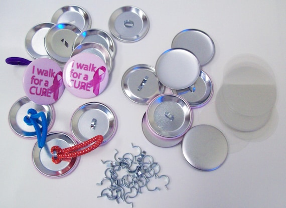 600 Pieces Blank Button Making Supplies Round Badge Button Parts