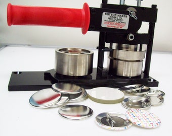 1-3/4" Kit - Button Maker Machine and 500 Pin Back Button Parts
