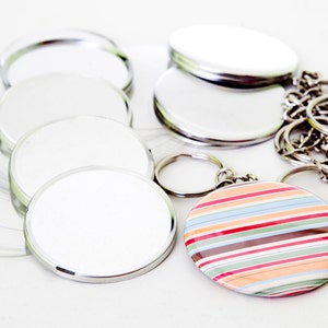 250 pcs 2.25&quot; Inch STD CHAIN Key Chain Parts for Tecre Button Maker Machines 2-1/4&quot;