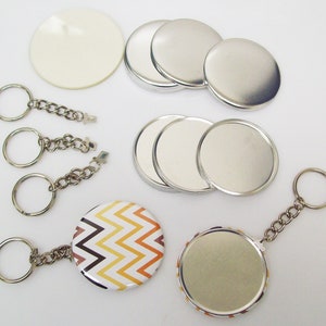 100 pcs 2.25&quot; Inch STD CHAIN Key Chain Parts for Tecre Button Maker Machines 2-1/4&quot;