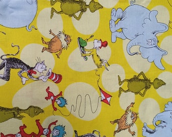 Cat in the Hat 100% Cotton Fabric 1/2 Yard