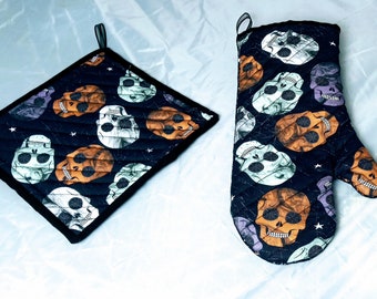 Witches Brew Dachshund Dogs Halloween 2 Neoprene Mini Oven Mitts Potholders NEW 