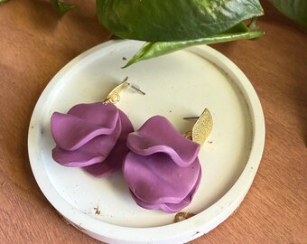 Handmade Clay Earrings| Lightweight Statement Earrings| Modern Boho Jewelry| Hypoallergenic|Everyday Wear