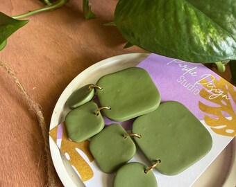 Handmade Clay Earrings| Lightweight Statement Earrings| Modern Boho Jewelry| Hypoallergenic|Everyday Wear