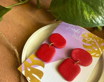 Handmade Clay Earrings| Lightweight Statement Earrings| Modern Boho Jewelry| Hypoallergenic|Everyday Wear