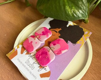 Colorful Clay Earrings Set - Unique Statement Jewelry - Trendy Fashion Accessories - Gifts For Her