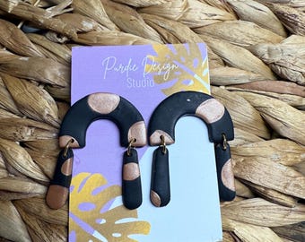 Handmade Clay Earrings| Lightweight Statement Earrings| Modern Boho Jewelry| Hypoallergenic|Everyday Wear