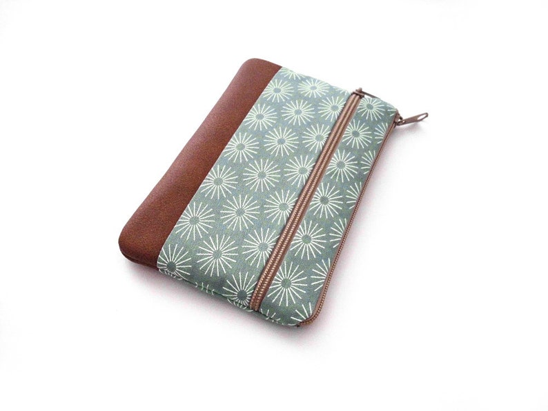 Small wallet with two compartments, cell phone pocket, wallet card compartment image 2