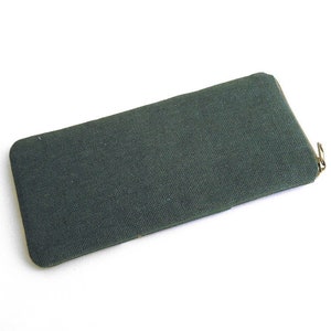 Glasses case with zip and extra pocket, eucalyptus pattern image 3