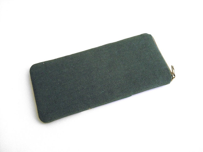 Glasses case with zip and extra pocket, eucalyptus pattern image 3