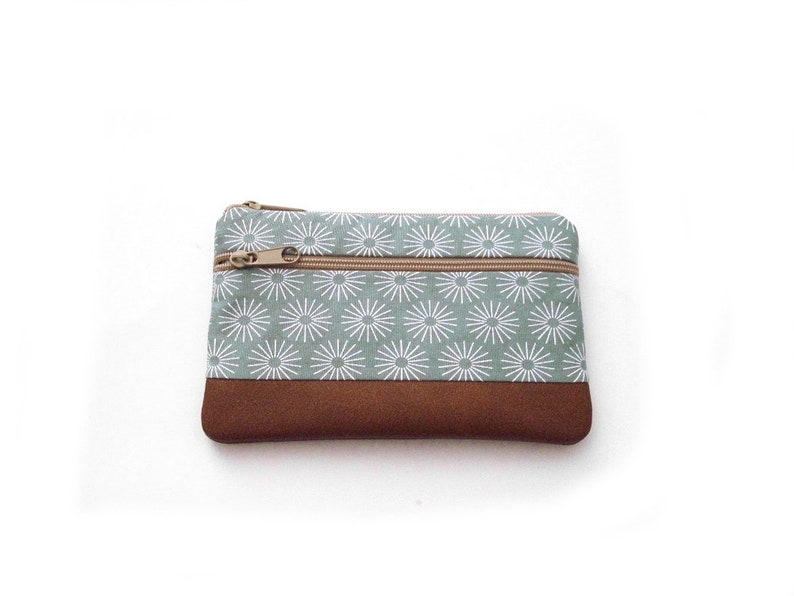 Small wallet with two compartments, cell phone pocket, wallet card compartment image 1