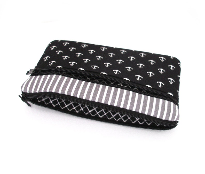 Small wallet for women, anchor, stripes image 3