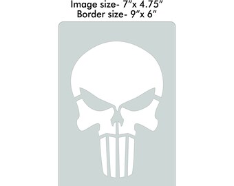 Punisher stencil Etsy Punisher stencil Etsy
