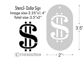 Dollar Sign Stencil | Etsy