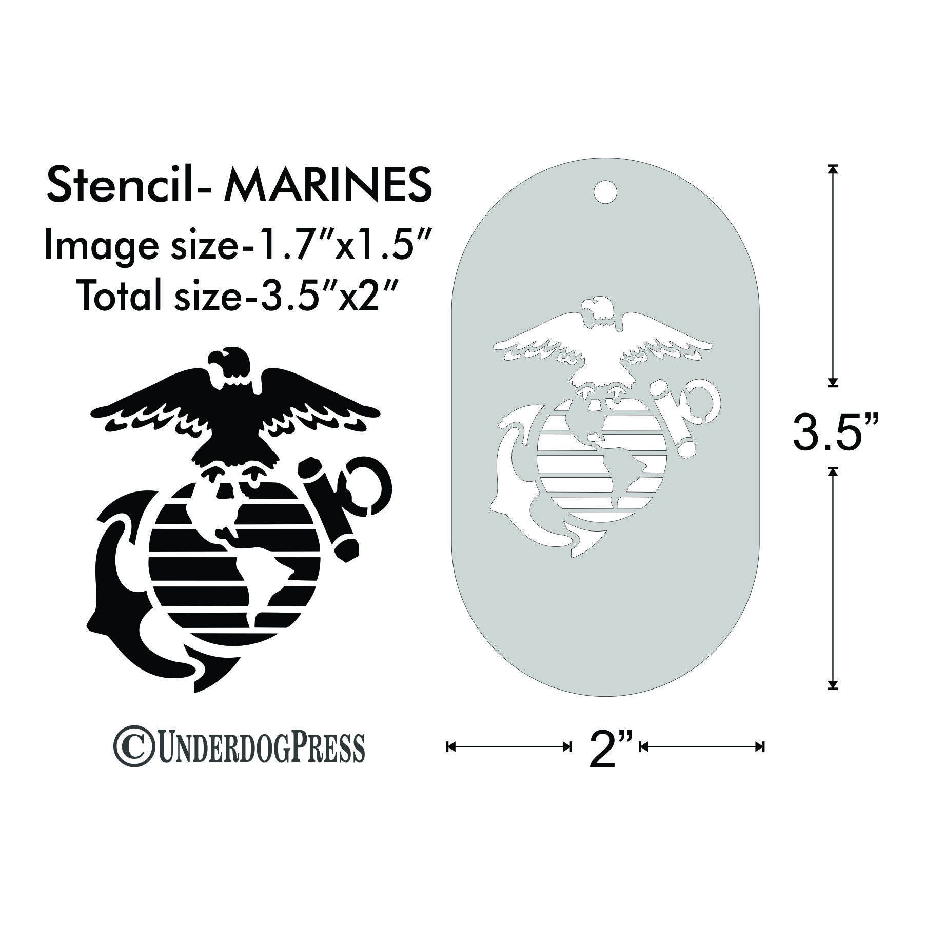 Stencil U.S. Marines Medium | Etsy