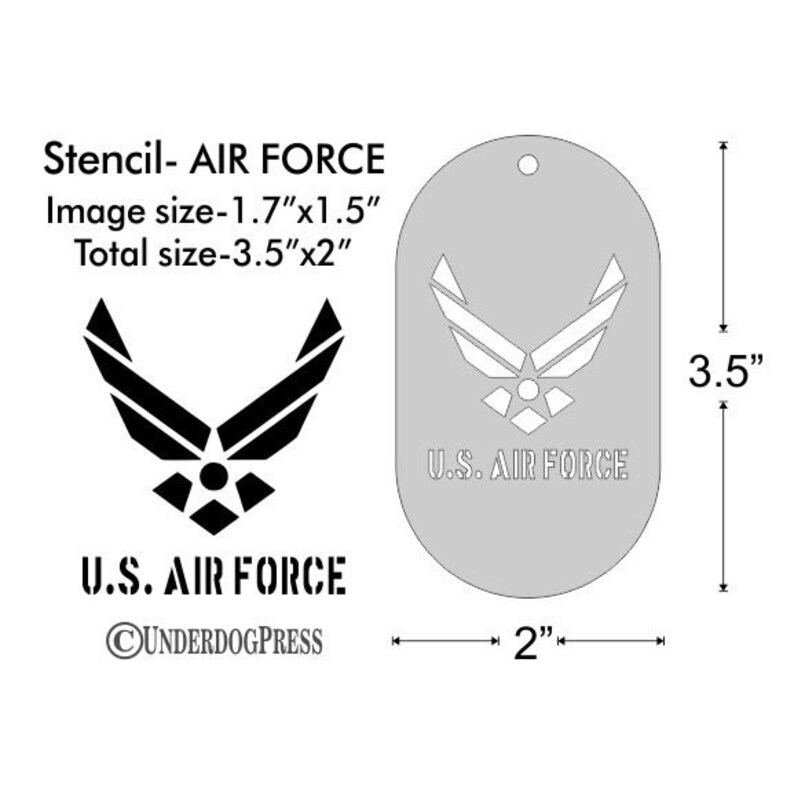 Stencil U.S. Air Force. Medium size 1 Etsy Canada