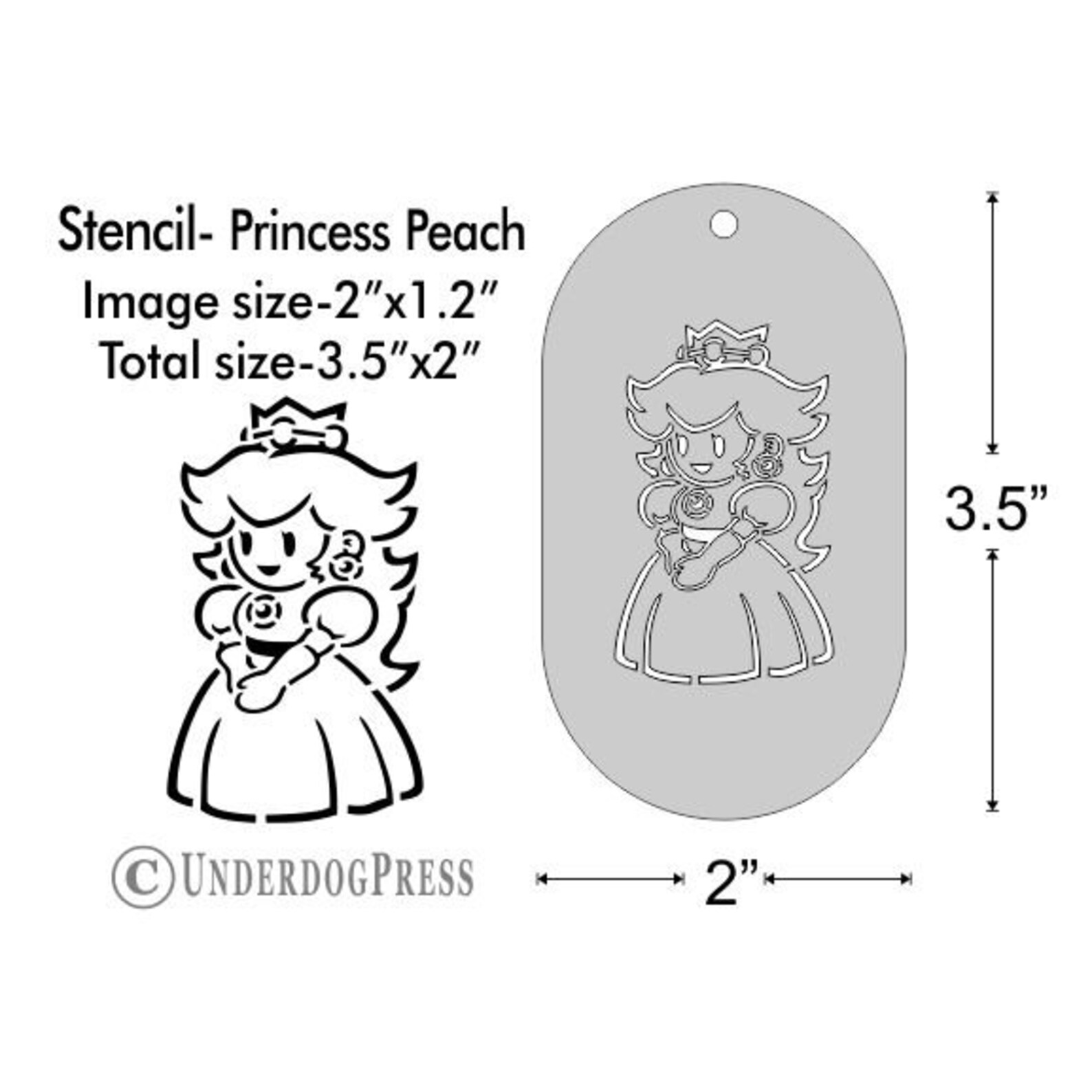 Princess Peach Stencil princess-peach-stencil