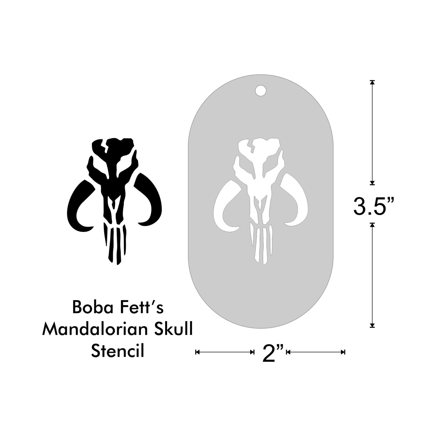 Mandalorian Skull Stencil