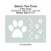 XL Stencil - Paw Prints 