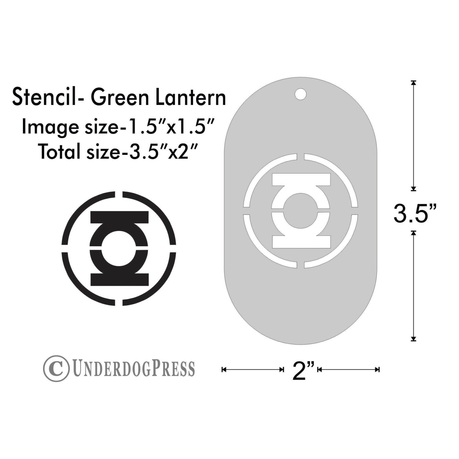 Stencil Green Lantern Medium Etsy