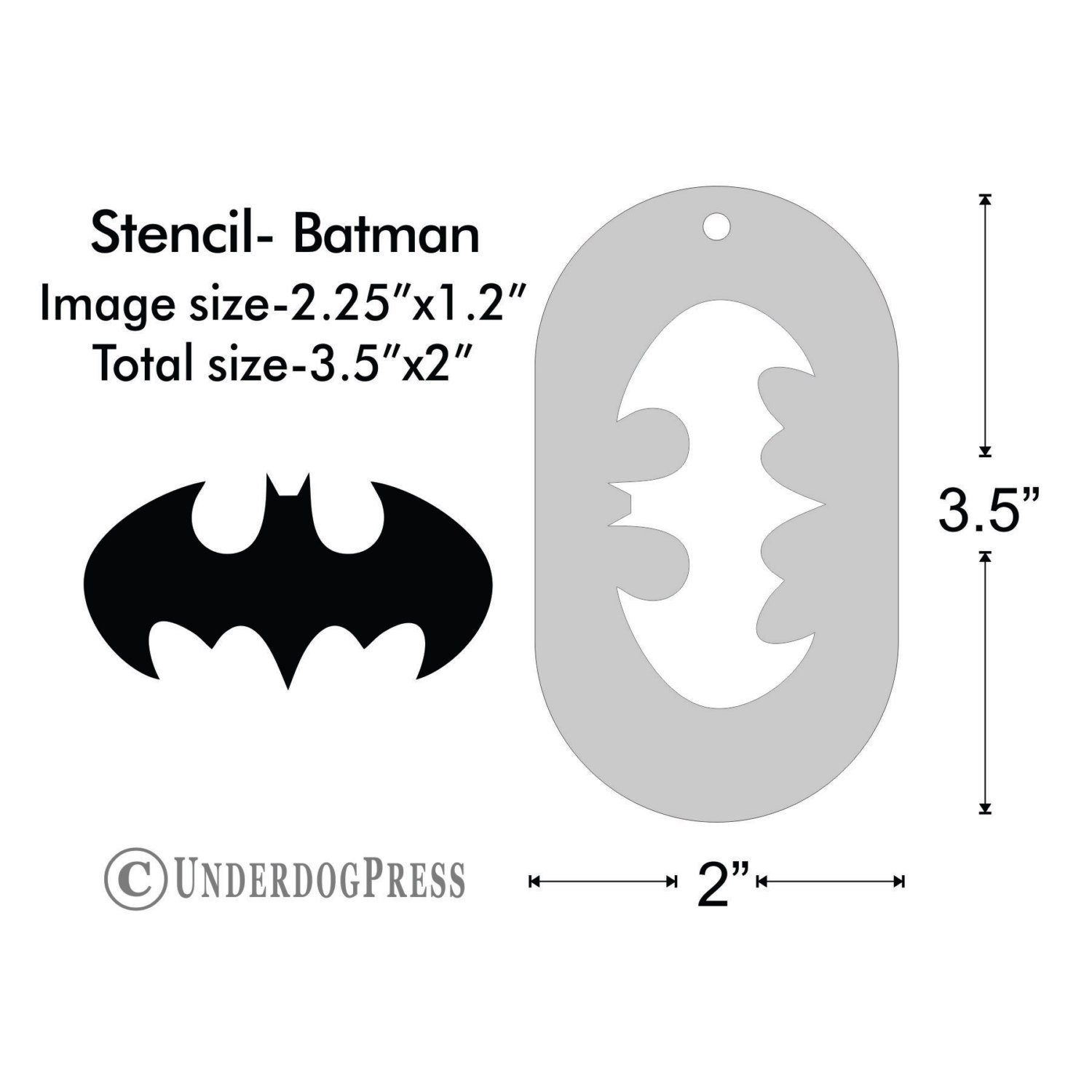 Schablone Batman Klassischen Symbol Medium Etsy