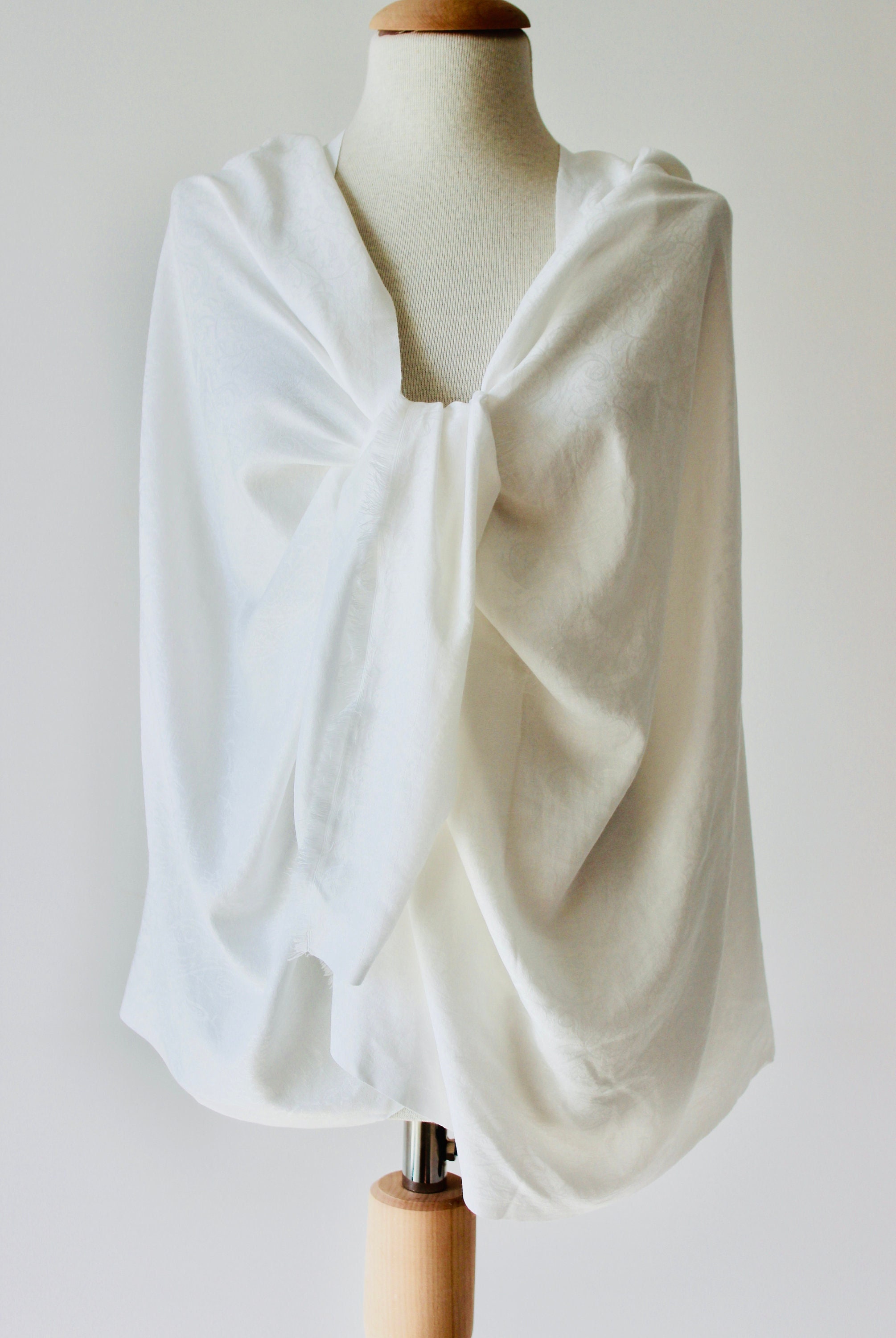 off white shawl and wraps for evening dresses Bridal Wrap with Pearls main image 1