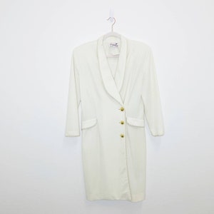 Vintage Caron Petite Chicago Off White/Ivory Coat Jacket Size 14