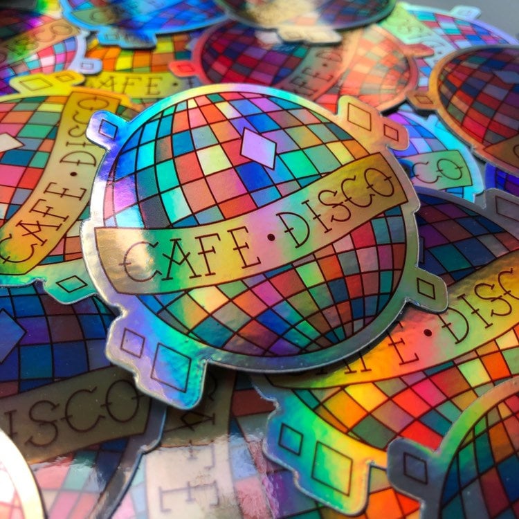 Cafe Disco The Office Sticker Etsy
