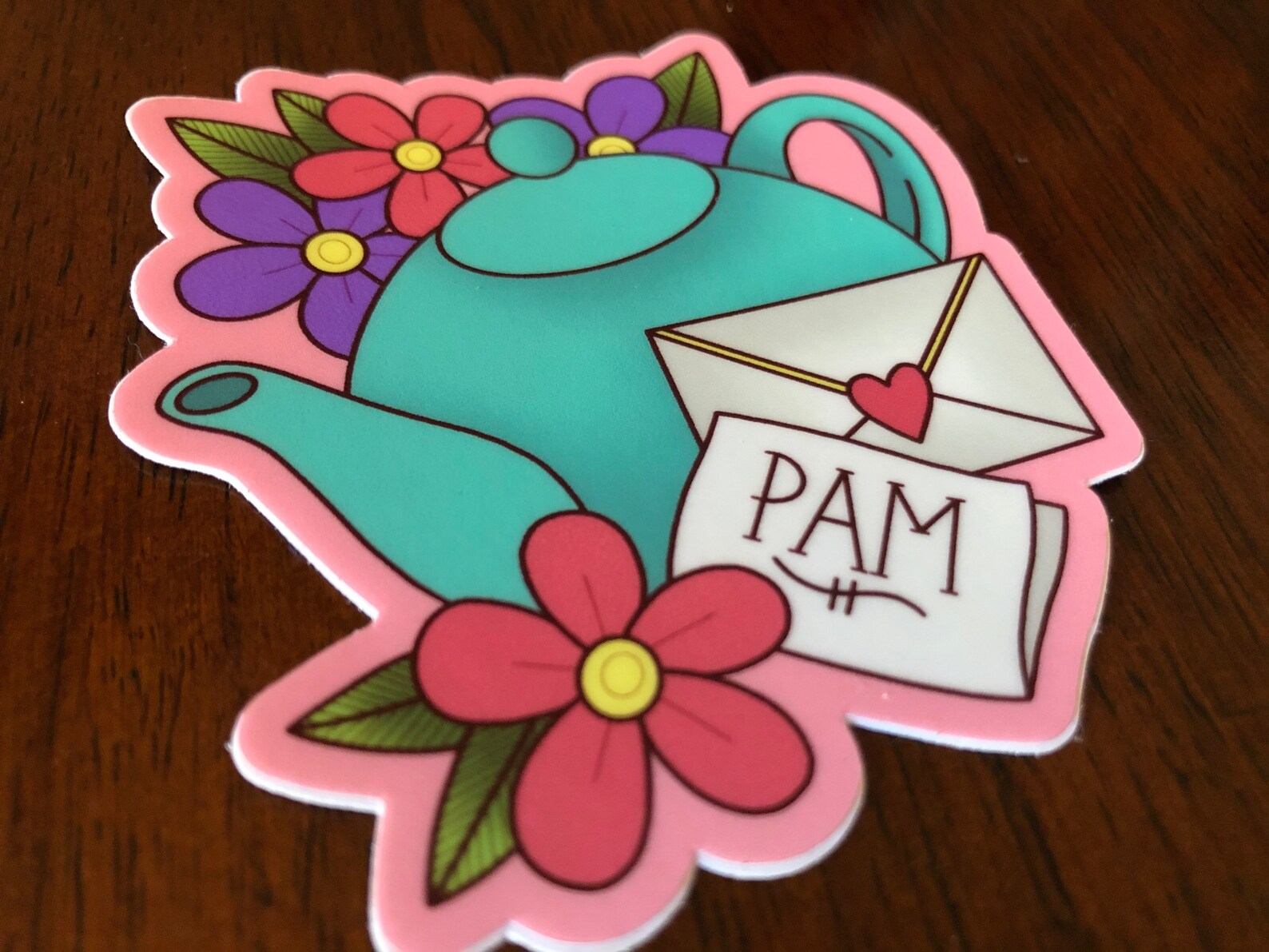 The Office Teapot Jim and Pam Sticker Etsy