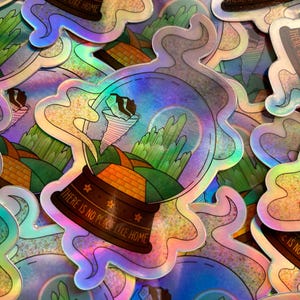 Wizard of Oz Snowglobe Holographic Sticker